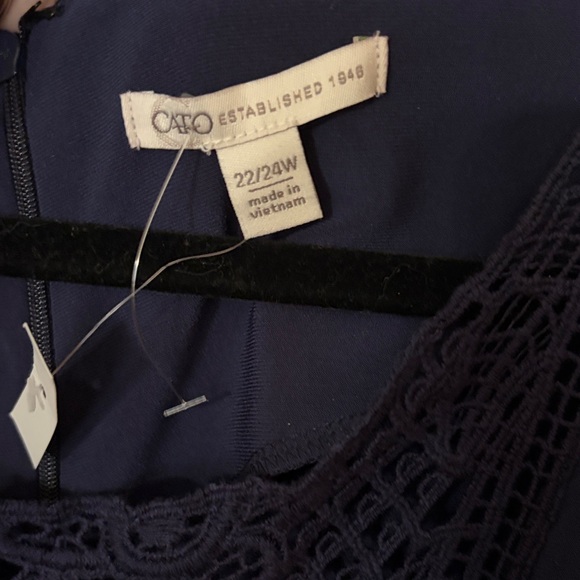 NEW Cato Dark Blue Jumpsuit with Lace Detail - Picture 4 of 6